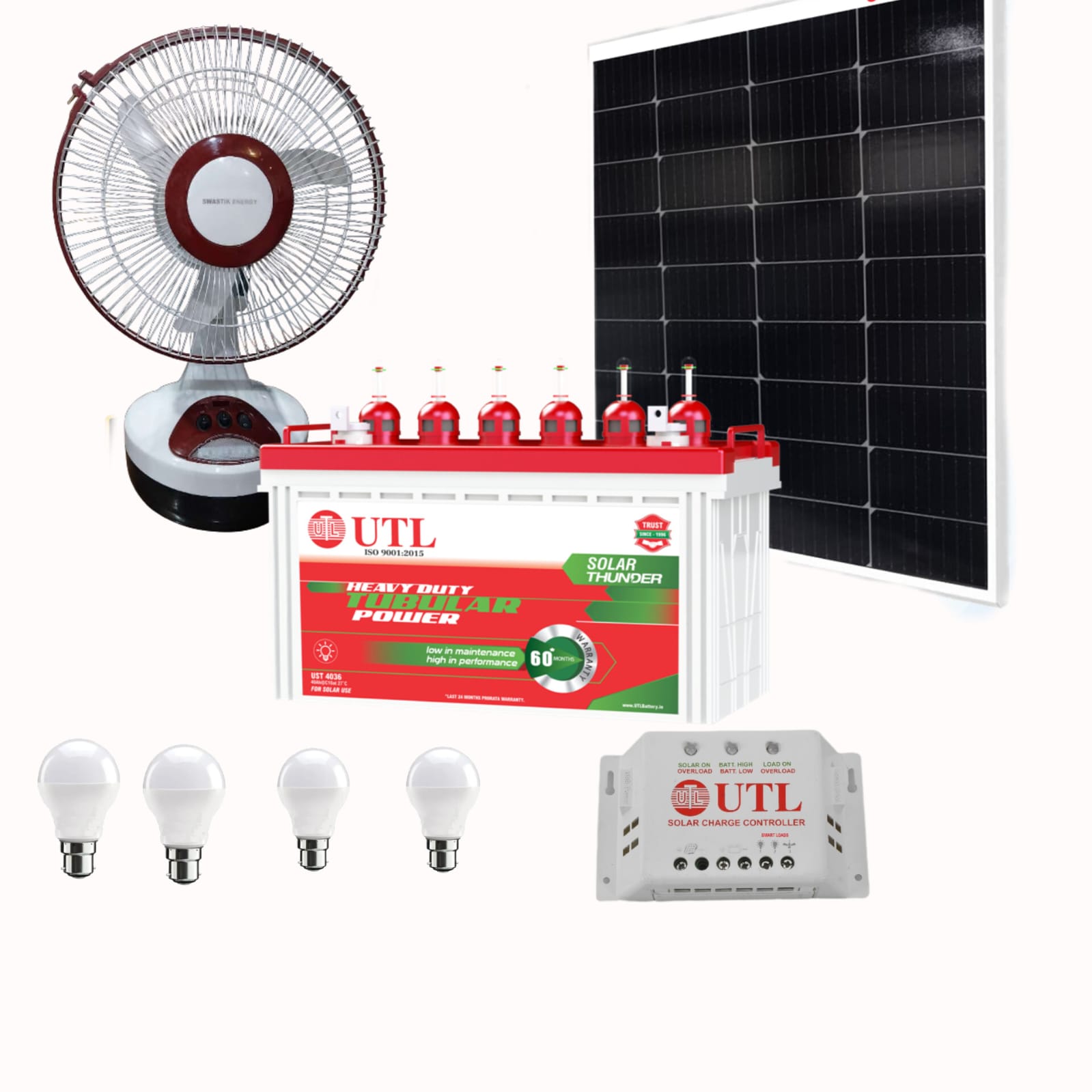 Solar Home Lighting Kit 40Ah Combo